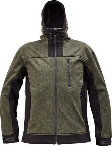 HUYER SOFTSHELL kabát olajzöld XS