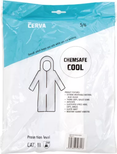 CHEMSAFE COOL overál fehér/kék M