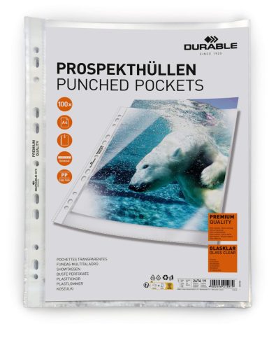 Lefűzhető genotherm PREMIUM A4 víztiszta PP 100 db zacskóban