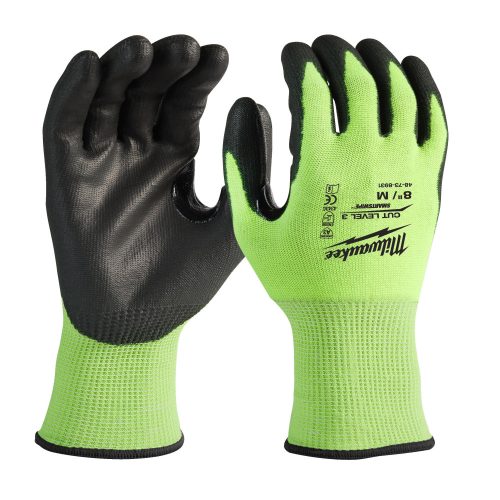 Nagy kiszerelésű Hi-Vis Vágásbiztos kesztyű 3/C   - S/7 - 144 pár