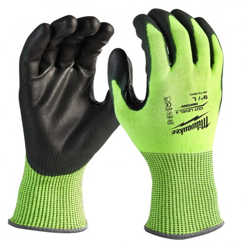 Hi-Vis Vágásbiztos védőkesztyű - 4/D - S/7 - 1 pár