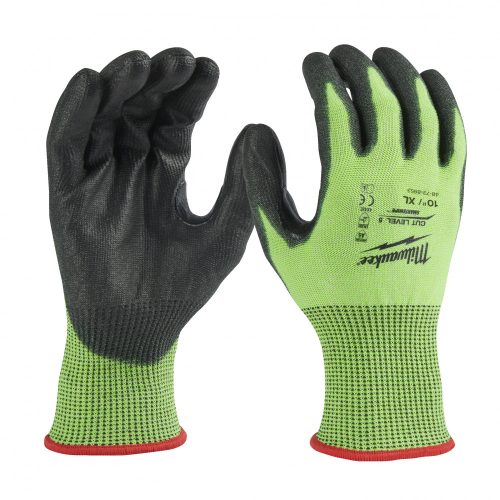 Hi-Vis Vágásbiztos védőkesztyű - 5/E  - XL/10 - 1 pár