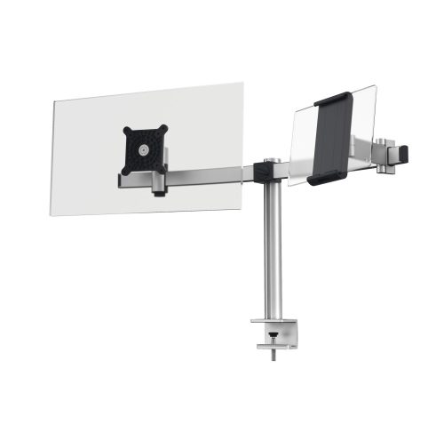 Monitor tartó PRO 1 képernyőhöz és egy tablethez, asztali szorítóval