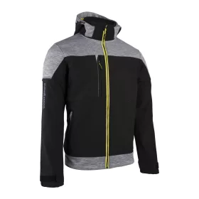 BANJO FEKETE/SZÜRKE SOFTSHELL DZSEKI, LIME CIPZÁR_S