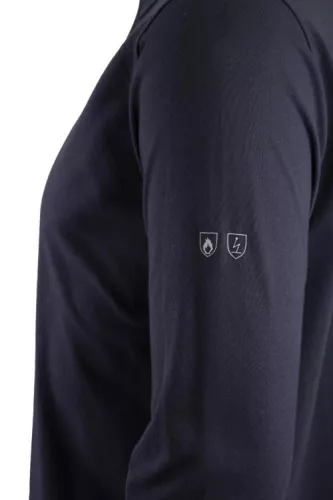 LAURITS SÖTÉTKÉK, LÁNGÁLLÓ HOSSZÚ UJJÚ PÓLÓ_2XL