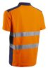 ÚJ! OKI FLUO NARANCS/SÖTÉTKÉK RÖVID UJJÚ GALLÉROS PÓLÓ_L