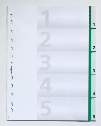 Elválasztólap A4 5 részes fedlappal