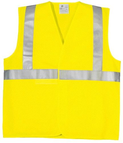 FÉNYVISSZAVERŐ MELLÉNY FÜGGŐLEGES CSÍKKAL ECO- SÁRGA_XL