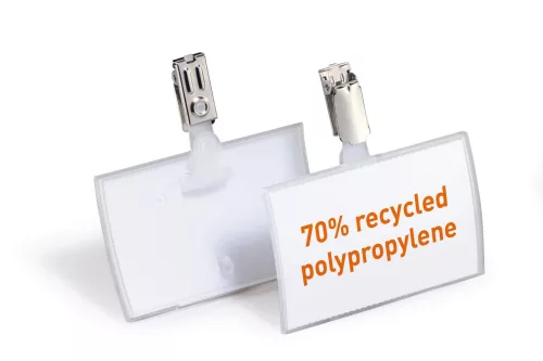 Névkitűző CLICK FOLD 54x90 mm csipesszel PP