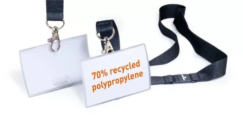Névkitűző CLICK FOLD 54x90 mm textilszalaggal 20