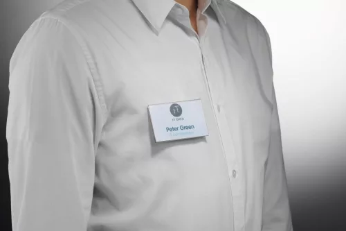 Névkitűző 54x90 mm, mágneses, elfordulásmentes