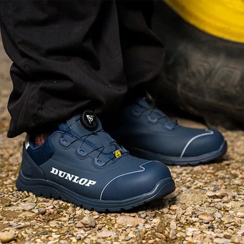 Dunlop Matt Navy S3 ESD gyorsfűzős félcipő