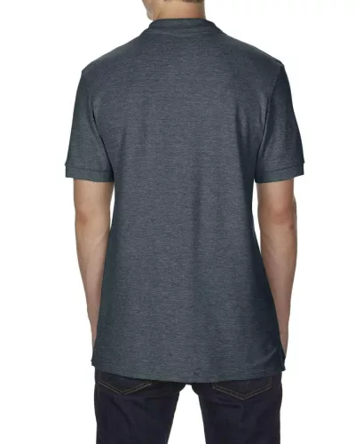 PREMIUM COTTON® ADULT DOUBLE PIQUÉ POLO Dark Heather S