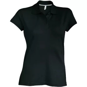 LADIES' SHORT-SLEEVED POLO SHIRT BLACK-S